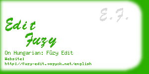 edit fuzy business card
